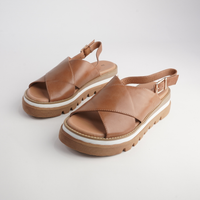 Sasi Tan Leather Sandals