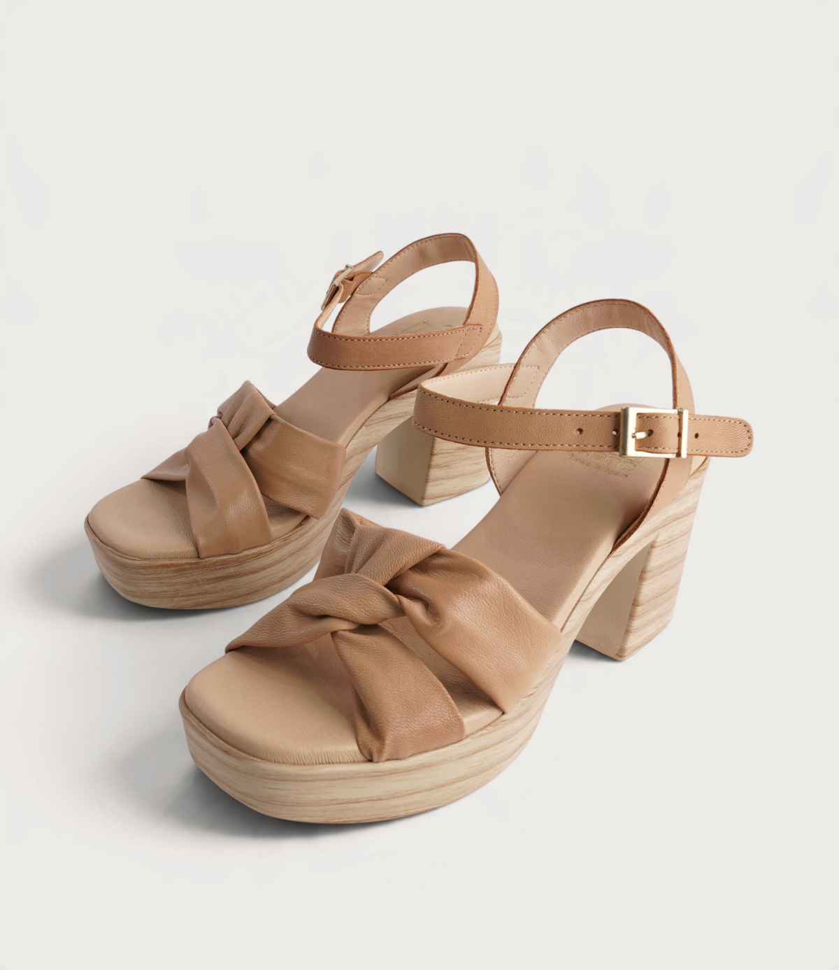 Odessa Camel Leather Heels - NU BY NEO | Shouz