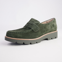 Dorte Olive Suede/ Olive Sole Loafers - DJANGO AND JULIETTE | Shouz