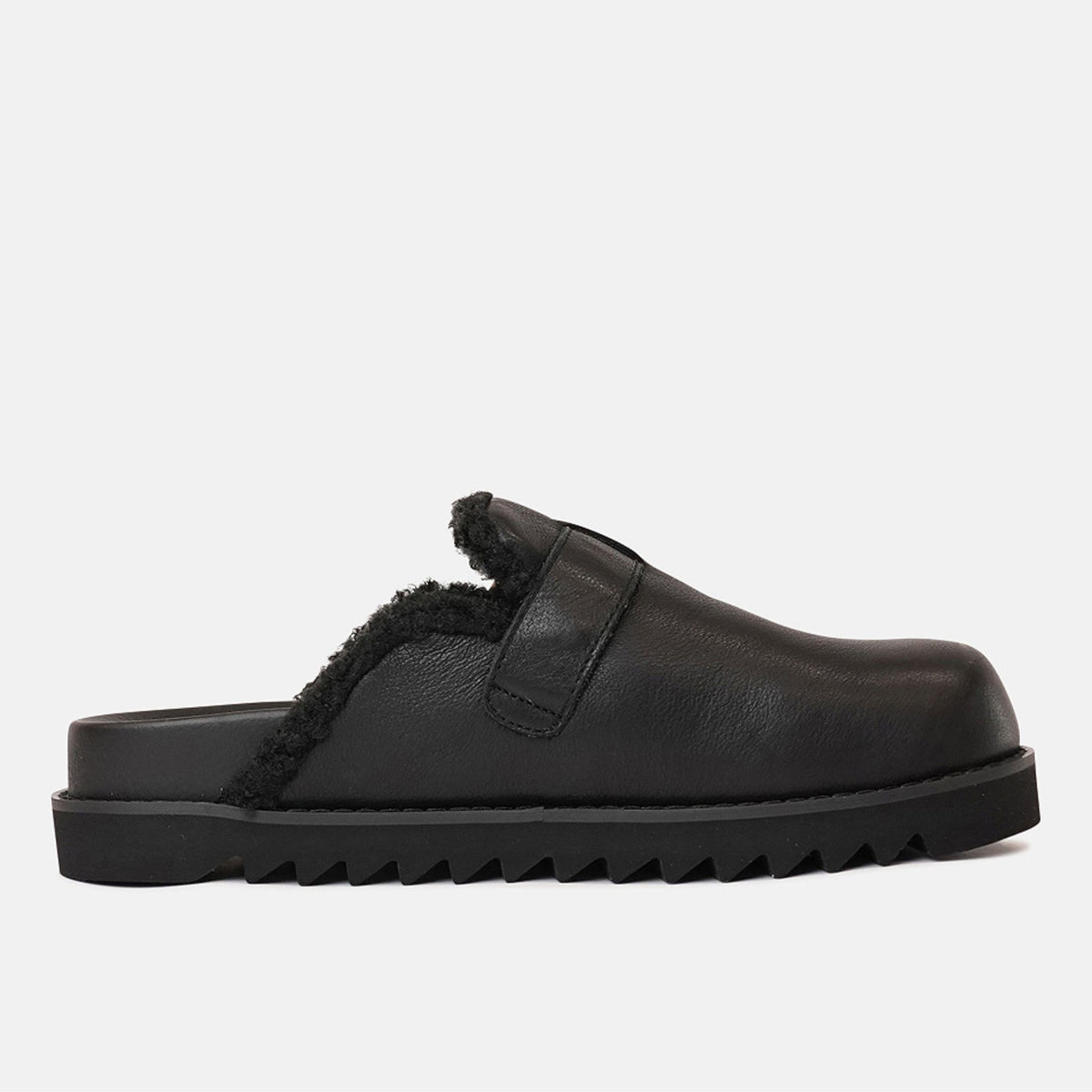 Merchah Black Leather Mules - MOLLINI | Shouz