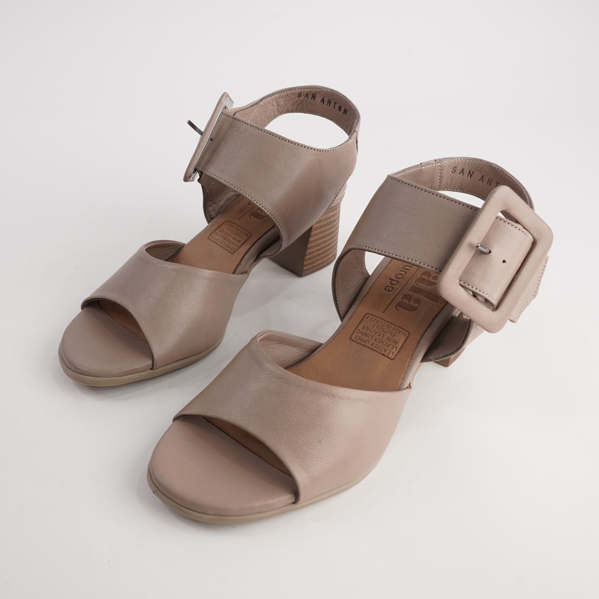 San Anton Dark Stone Leather Heels