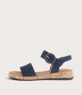Baskon Navy Suede Sandals