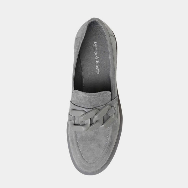 Arrigo Grey Suede Loafers