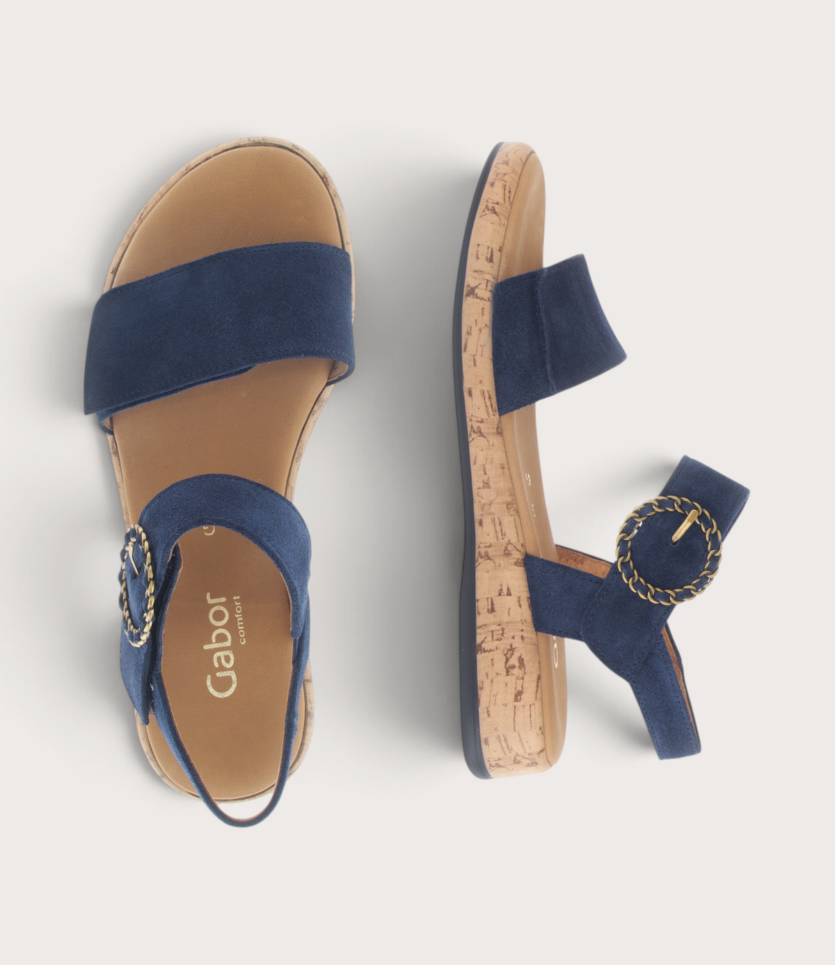 Baskon Navy Suede Sandals