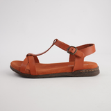 Fabricia 01 Orange Leather Sandals - JOSEF SEIBEL | Shouz