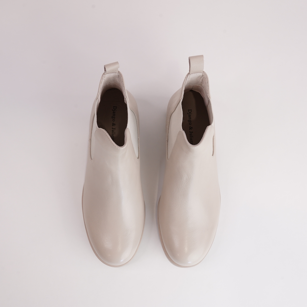 Hampy Almond Leather Ankle Boots - DJANGO AND JULIETTE | Shouz