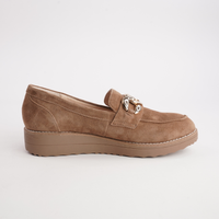 Ozama Light Choc Suede Leather Loafers