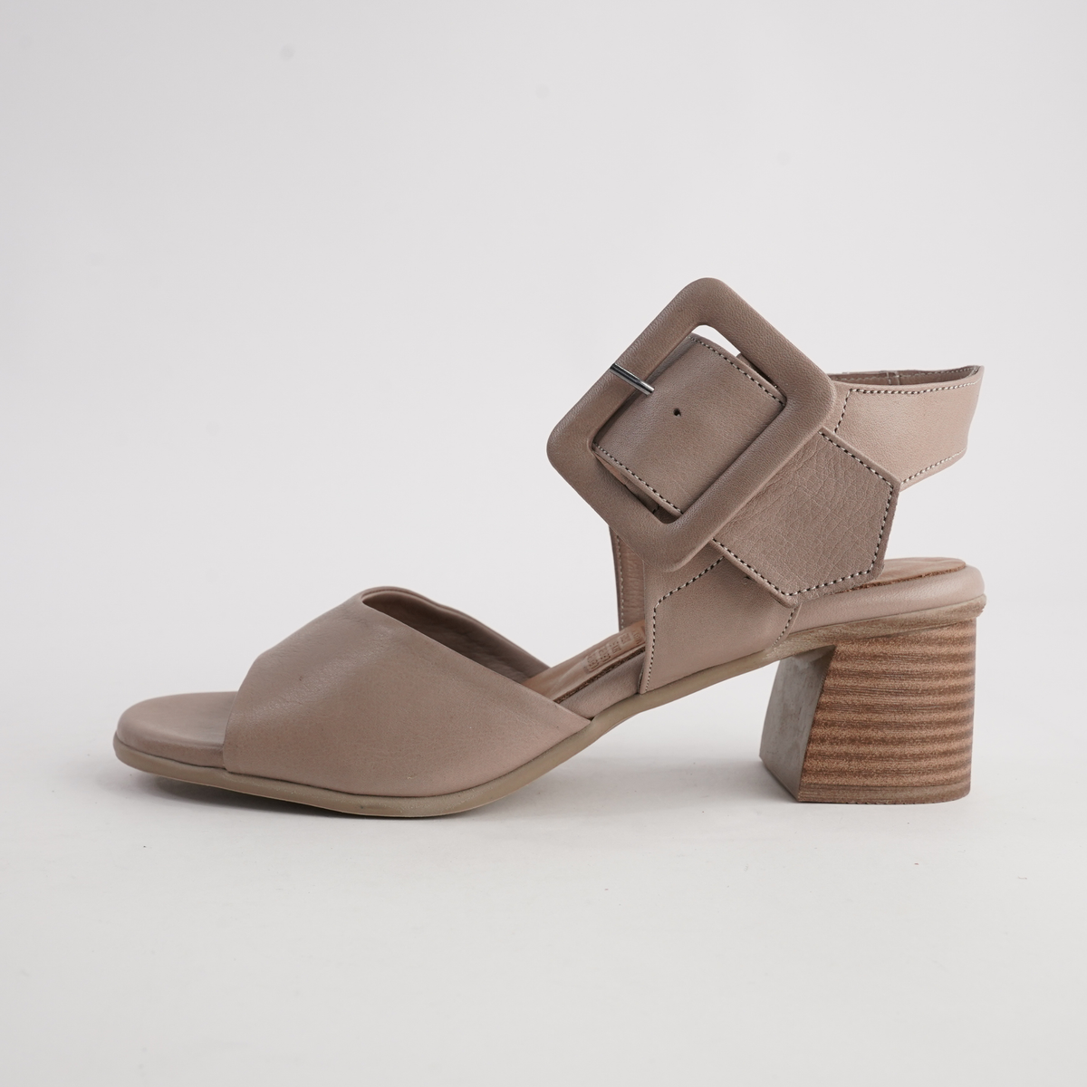 San Anton Dark Stone Leather Heels - SALA | Shouz