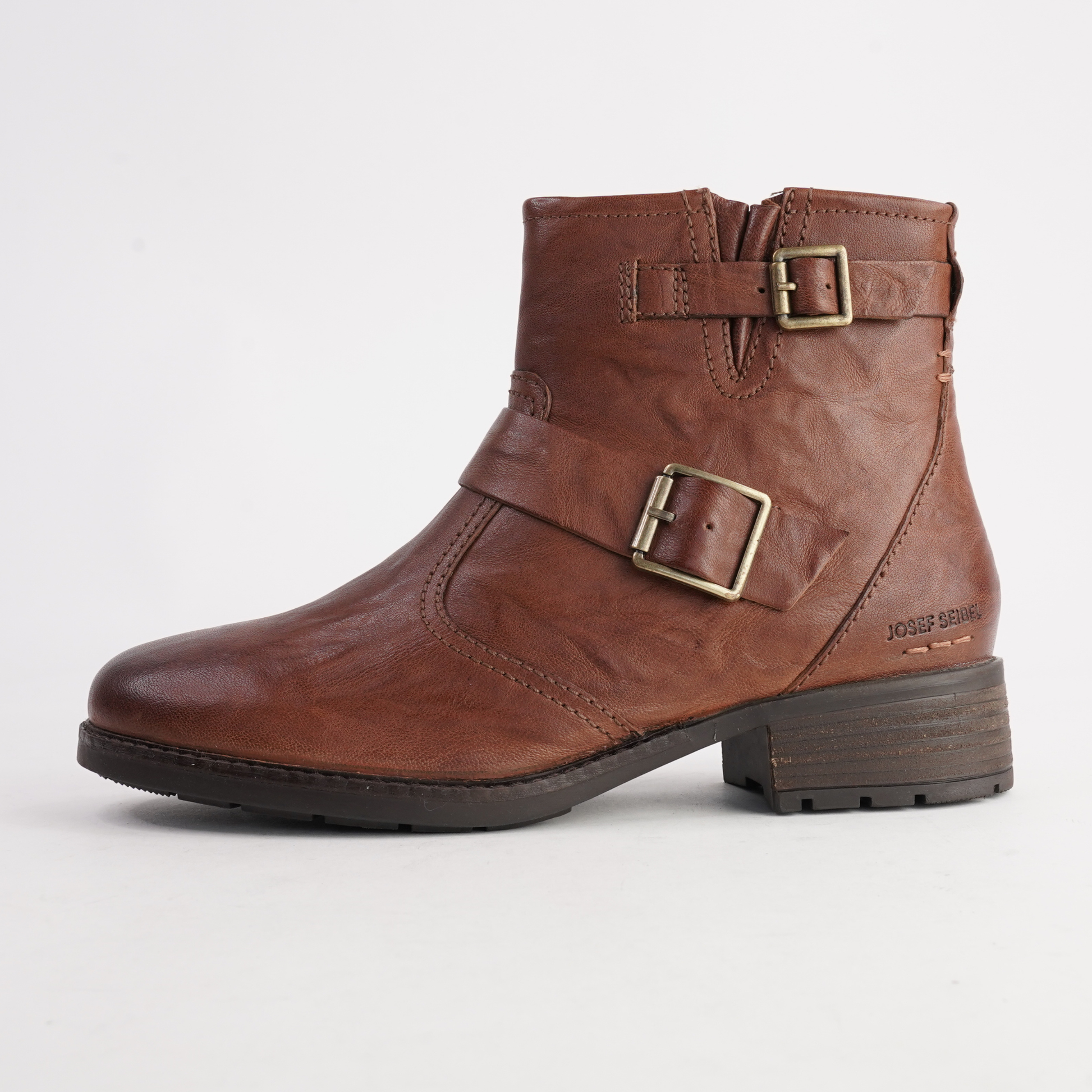 Kate 21 Cognac Leather Ankle Boots - JOSEF SEIBEL | Shouz