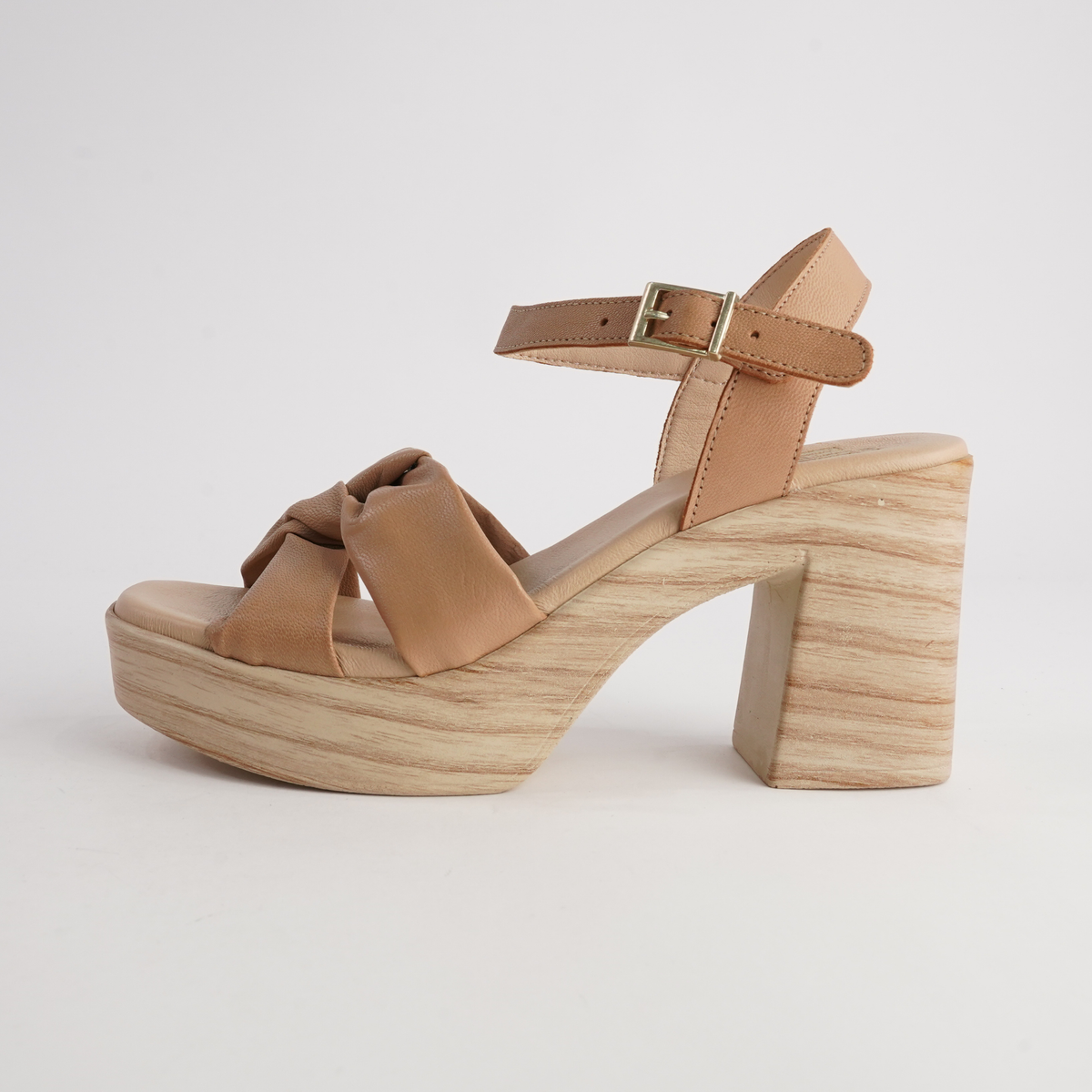 Odessa Camel Leather Heels - NU BY NEO | Shouz