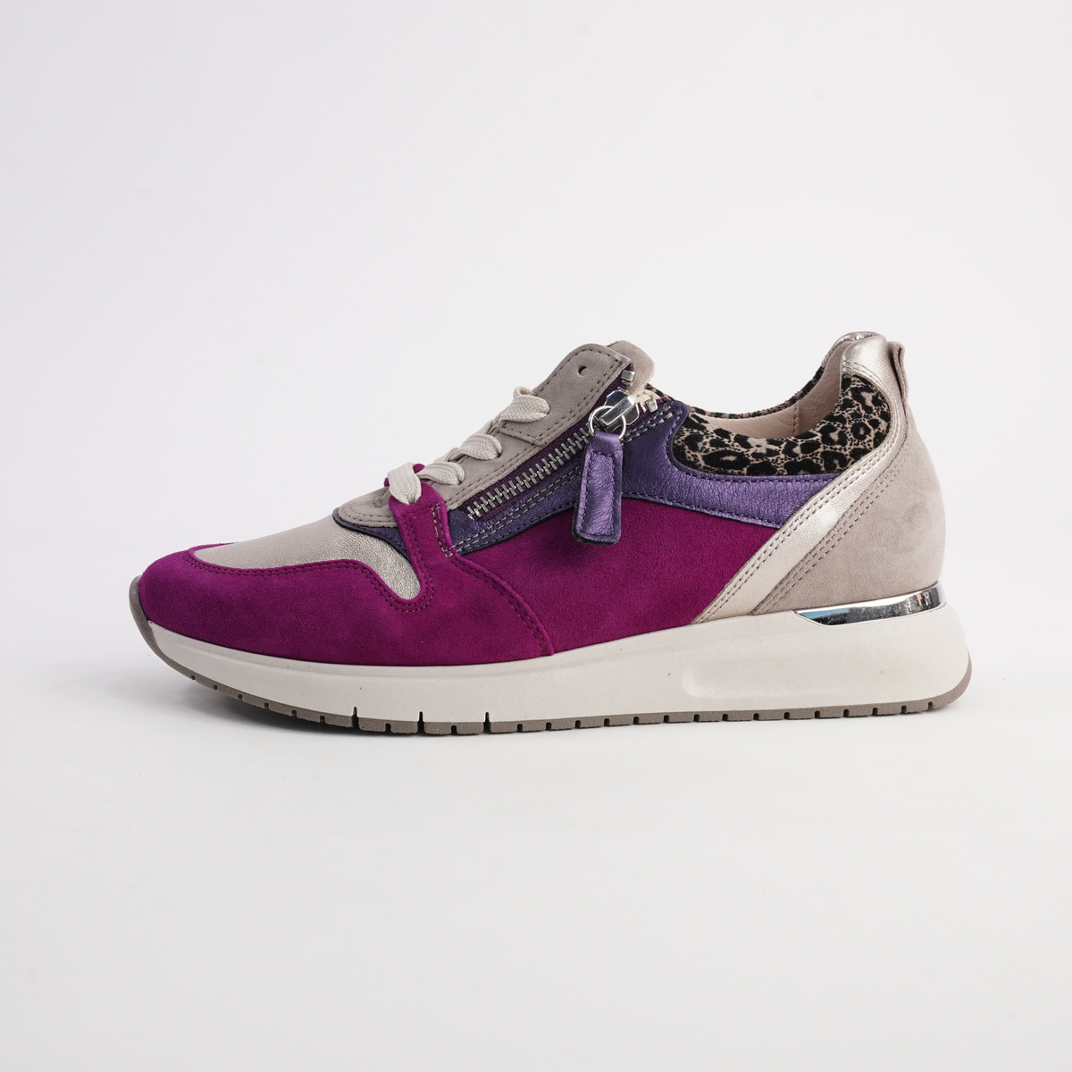 Glinda Purple Multi Leather Sneakers - GABOR | Shouz