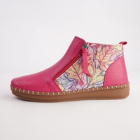 Regan Cerise Fall Leather Ankle Boots - SALA | Shouz