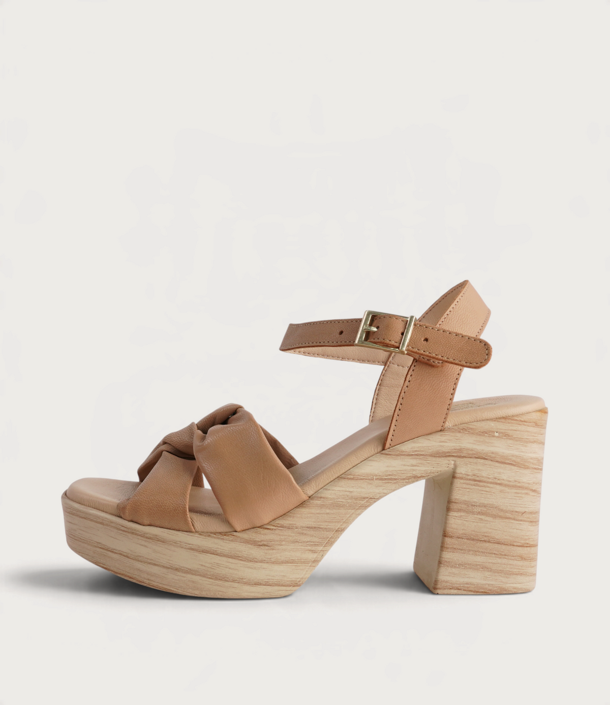 Odessa Camel Leather Heels - NU BY NEO | Shouz