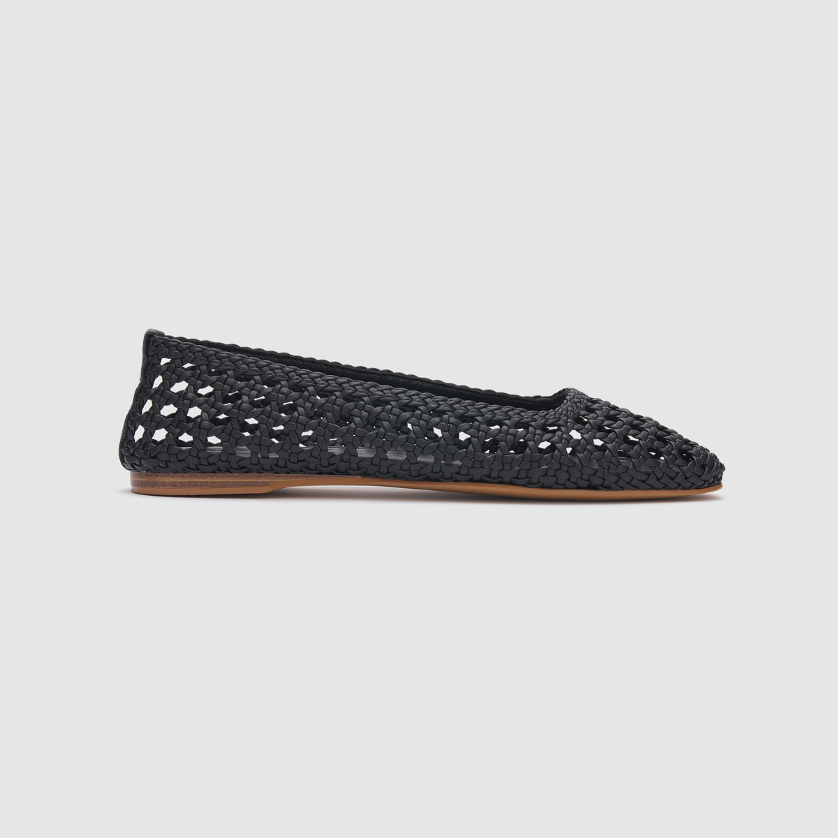 Calypso Black Woven Flats