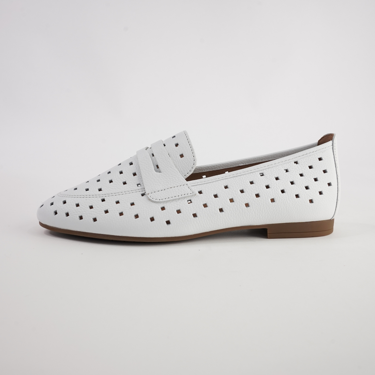 Dorothy White Leather Loafers - GABOR | Shouz