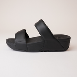 Lulu Leather Slides Black Sandals - FITFLOP | Shouz