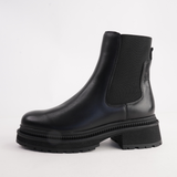 Brussels Black Leather Ankle Boots - WITH GRACE | Shouz