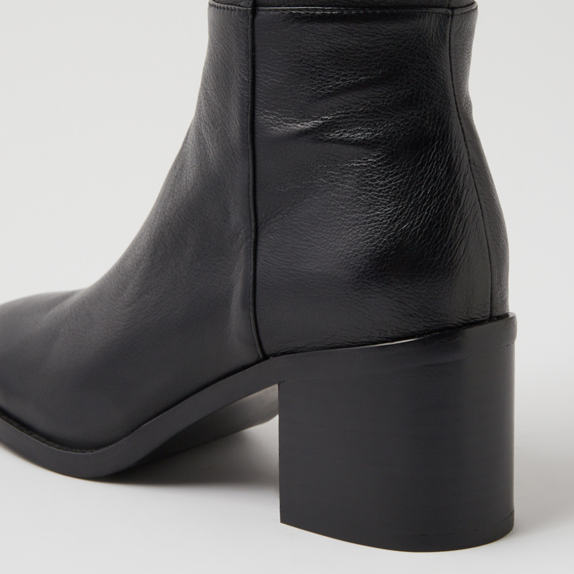 Sesina Black Leather Calf Boots - MOLLINI | Shouz
