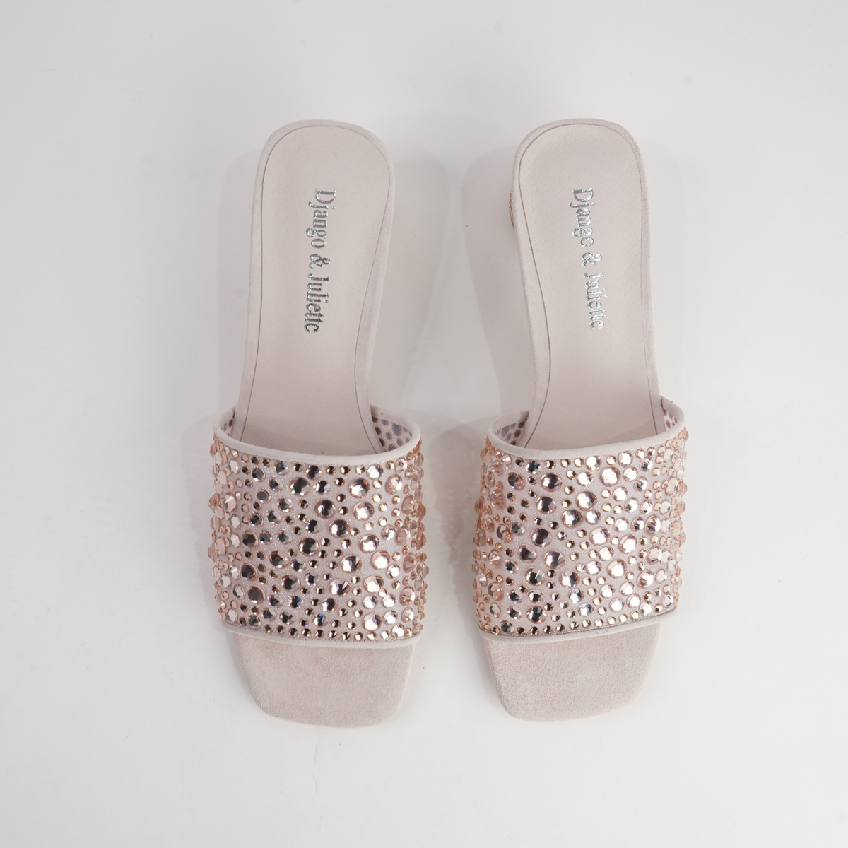 Heda Nude Multi Leather Heels - DJANGO AND JULIETTE | Shouz