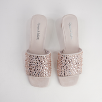 Heda Nude Multi Leather Heels