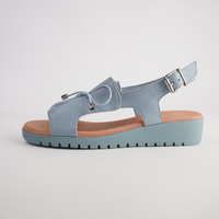 Malika Denim Leather Sandals