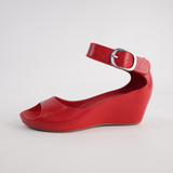 Sangria Fireoil Leather Wedges - BRESLEY | Shouz