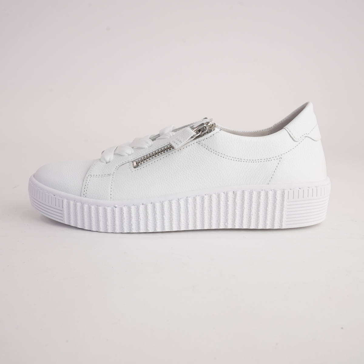 Amelia White Leather Sneakers - GABOR | Shouz