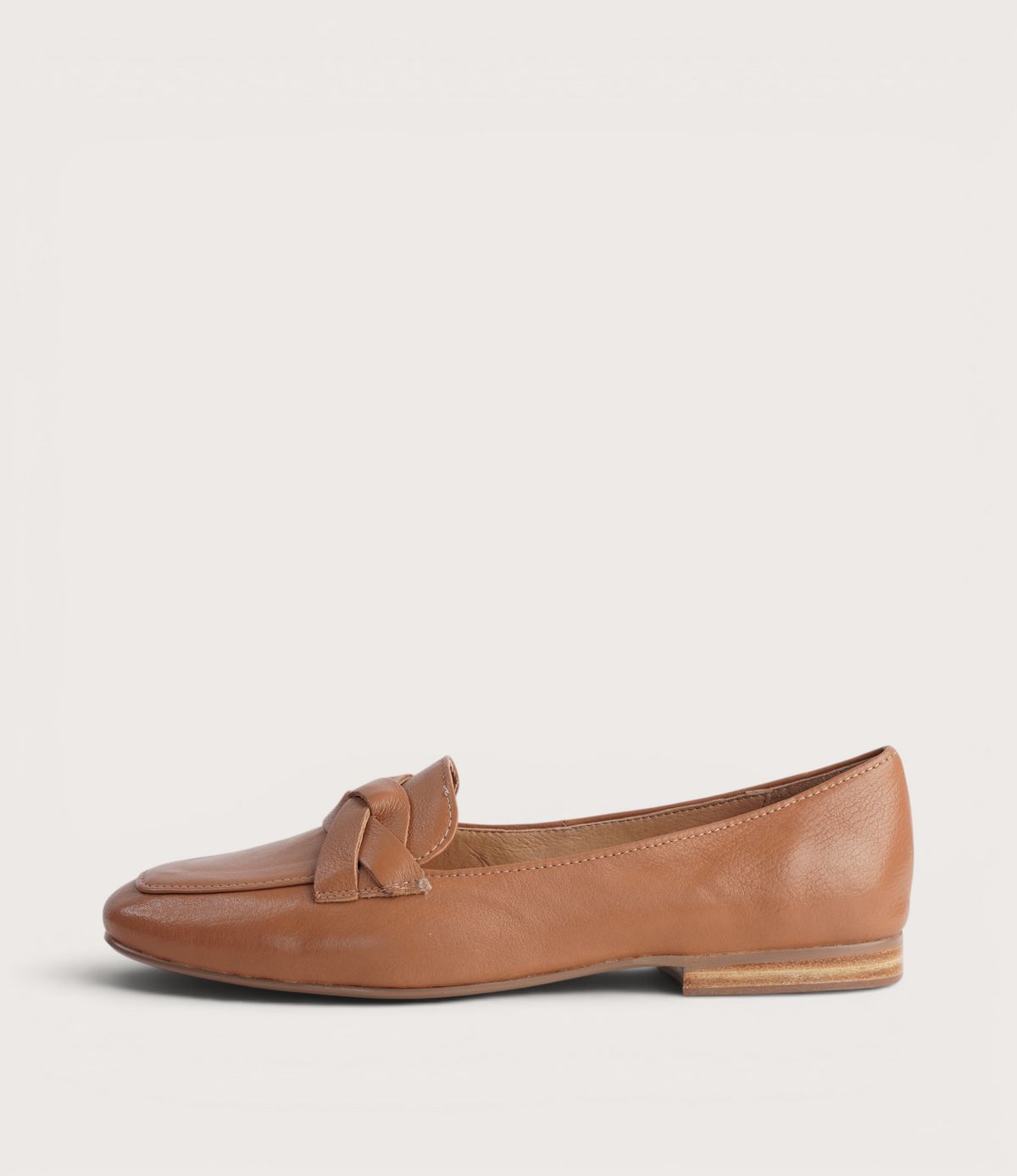Marcee Tan Leather Loafers