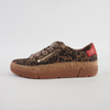 Torayne Camel Leopard Suede/ Red Multi Leather Sneakers