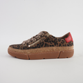 Torayne Camel Leopard Suede/ Red Multi Leather Sneakers