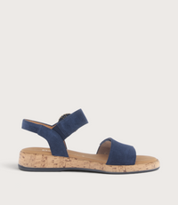 Baskon Navy Suede Sandals