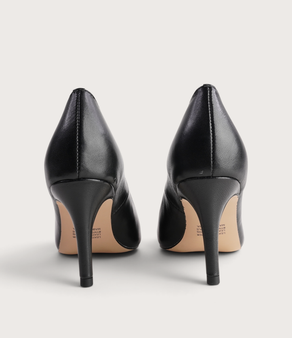 Blosko Black Leather/ Patent Heels