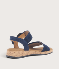 Baskon Navy Suede Sandals