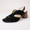 21180 Black Suede Heels