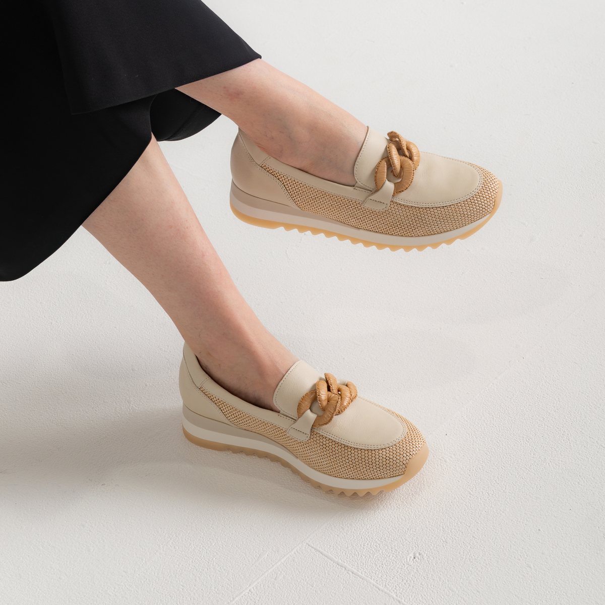 Esme Natural Leather Loafers - GABOR | Shouz