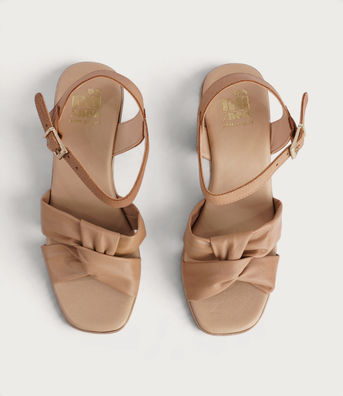 Odessa Camel Leather Heels - NU BY NEO | Shouz