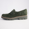 Dorte Olive Suede/ Olive Sole Loafers