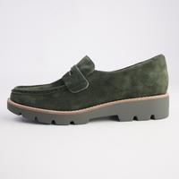Dorte Olive Suede/ Olive Sole Loafers - DJANGO AND JULIETTE | Shouz