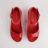 Sangria Fireoil Leather Wedges