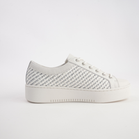 Lelah Ivory Multi Leather Sneakers