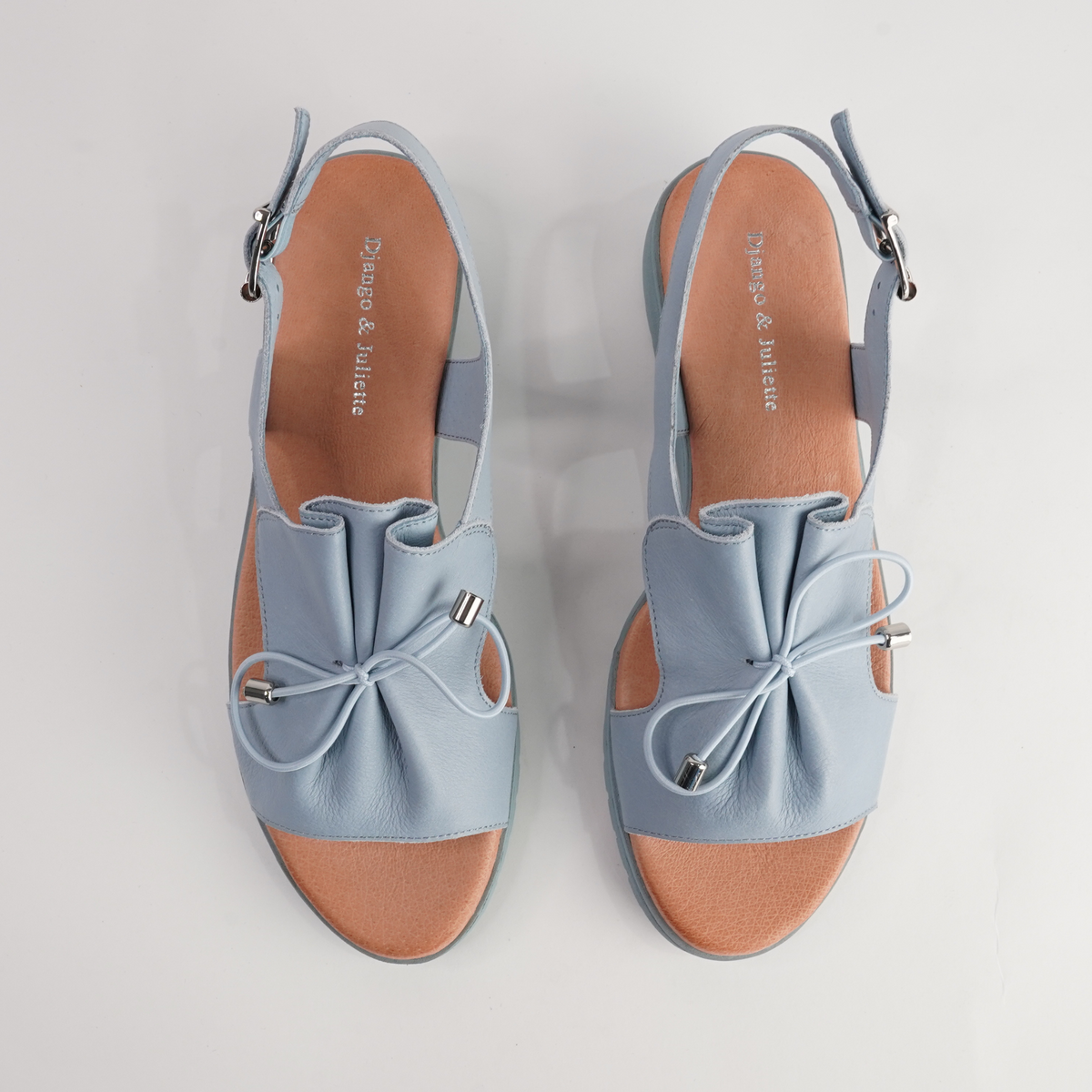 Malika Denim Leather Sandals - DJANGO AND JULIETTE | Shouz