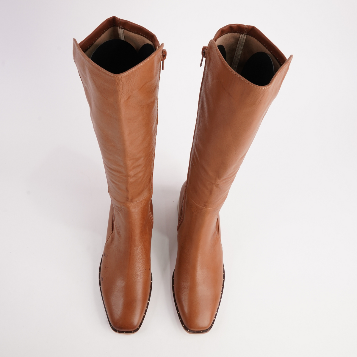 Folmy Drambuie Leather Knee High Boots - DJANGO AND JULIETTE | Shouz