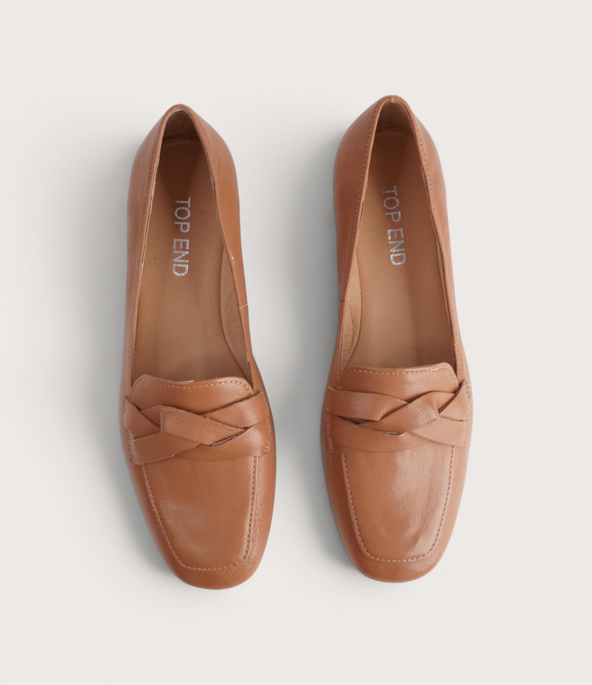 Marcee Tan Leather Loafers