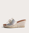 Zara Doya Champagne Leather Espadrille Wedges