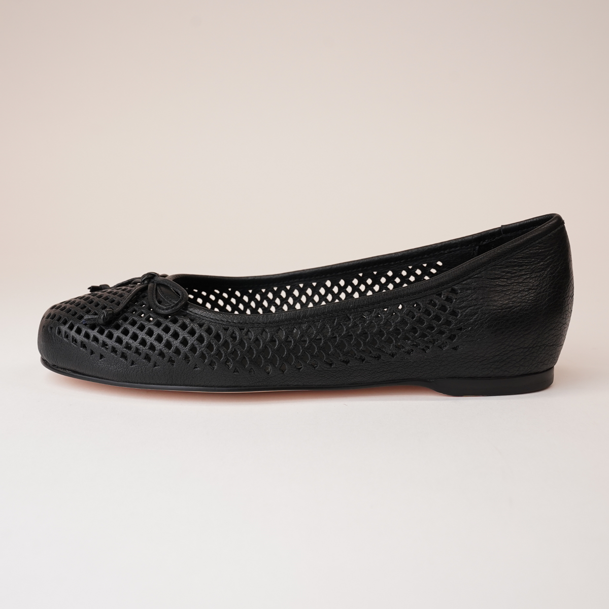 Appso Black Leather Ballet Flats - TOP END | Shouz