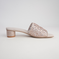 Heda Nude Multi Leather Heels