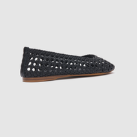 Calypso Black Woven Flats