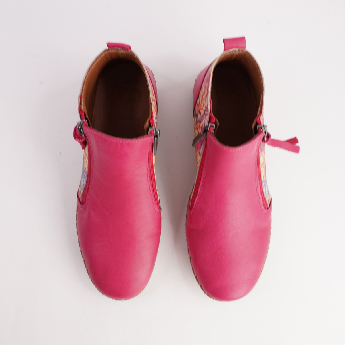 Regan Cerise Fall Leather Ankle Boots - SALA | Shouz