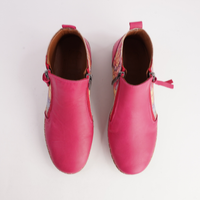 Regan Cerise Fall Leather Ankle Boots - SALA | Shouz