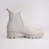 Hampy Almond Leather Ankle Boots